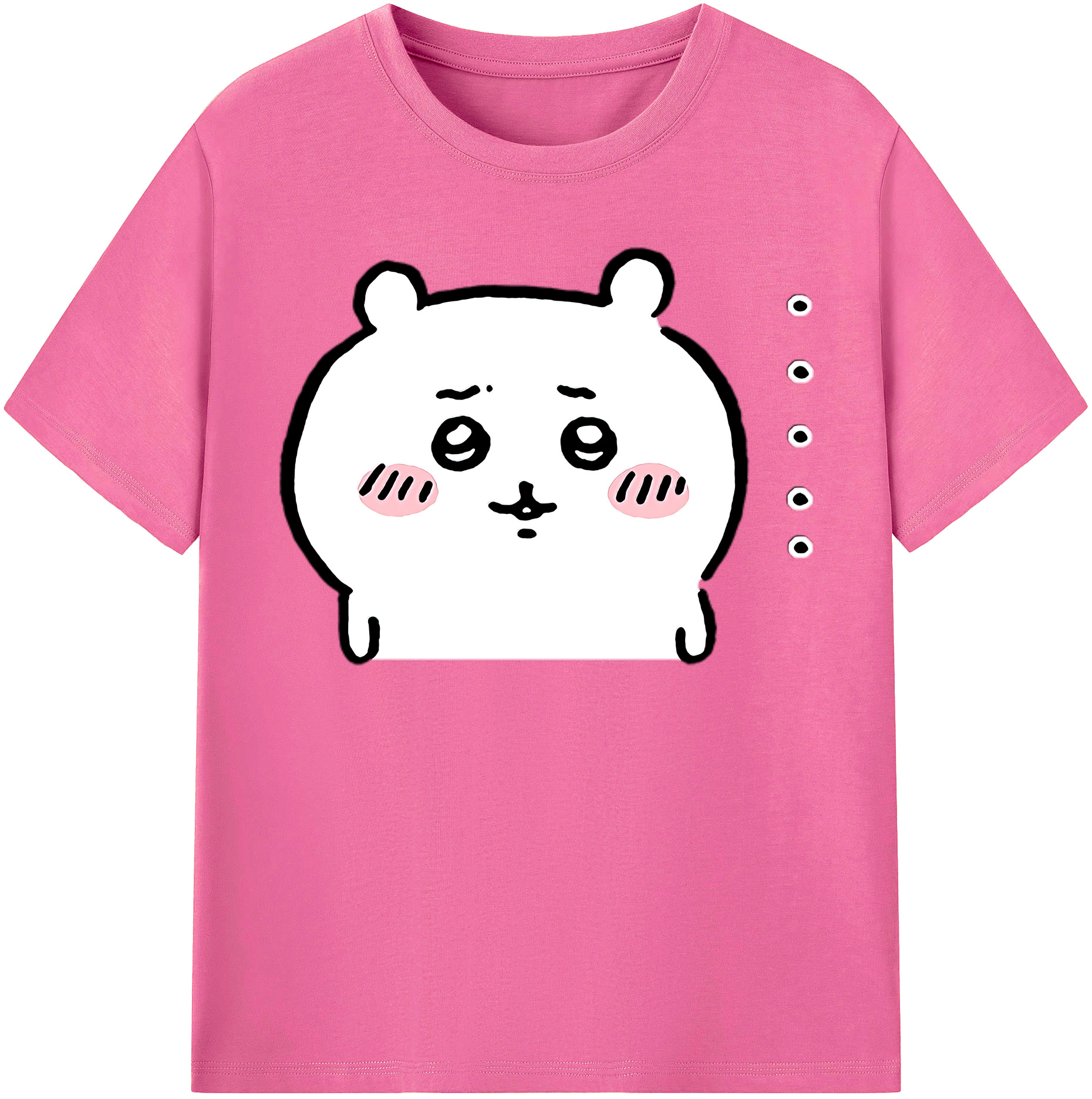 （画像用） ちいかわ ちいかわ Chii-kawa chiikawa レディースカジュアルプリントTシャツ（綿100％）